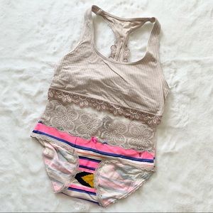 Aerie | NWT Ribbed Cotton Unlined Racerback Bralette and Boybrief Undie